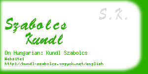 szabolcs kundl business card